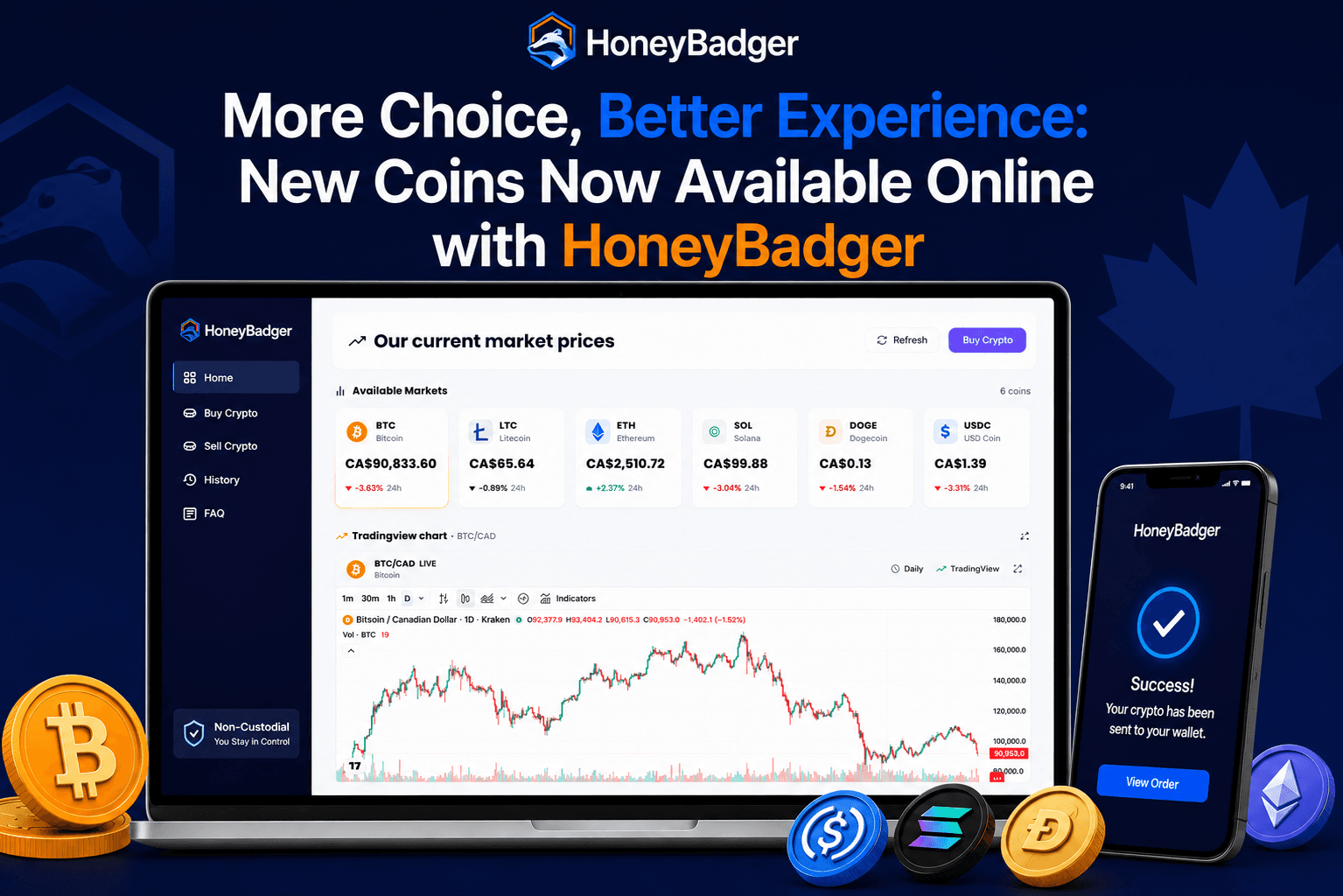 More Choice, Better Experience: New Coins Now Available Online with HoneyBadger
